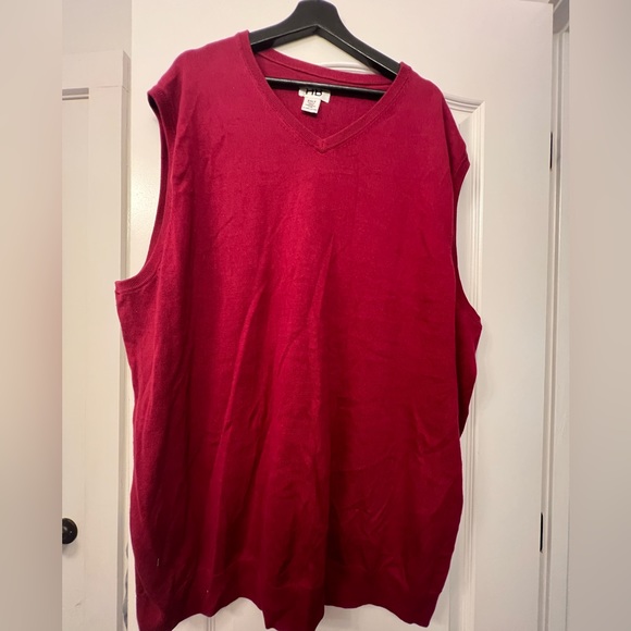 Harbor Bay Big & Tall Vest - 3XLT (maroon) - Picture 2 of 6